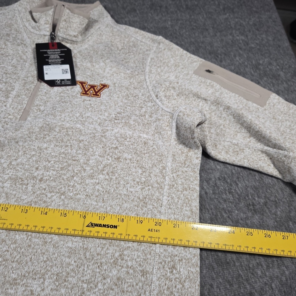 Antigua Fortune QuarterZip Pullover Jacket OatmealMinnesota Gophers *ERROR LOGO - Picture 7 of 8